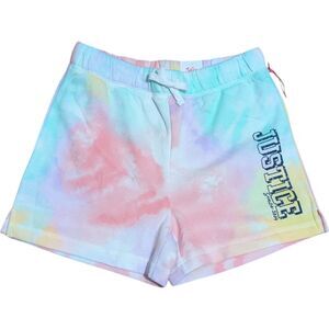 Justice Girls Tie Dye Shorts Size L 12/14 Rainbow Athletic New With Tags